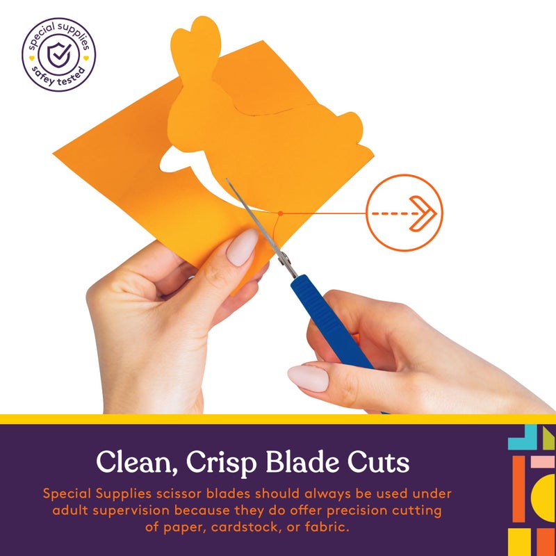 Special Supplies Loop Scissors for Teens And Adults 8 Inches (3-Pack) Colorful Looped, Adaptive Design, Right and Lefty Support, Small, Easy-Open Squeeze Handles, Supports Elderly and Special Needs - Image 4